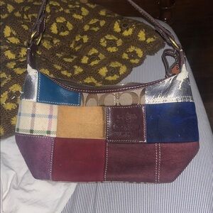 Coach Multicolor Patchwork Shoulder Bag